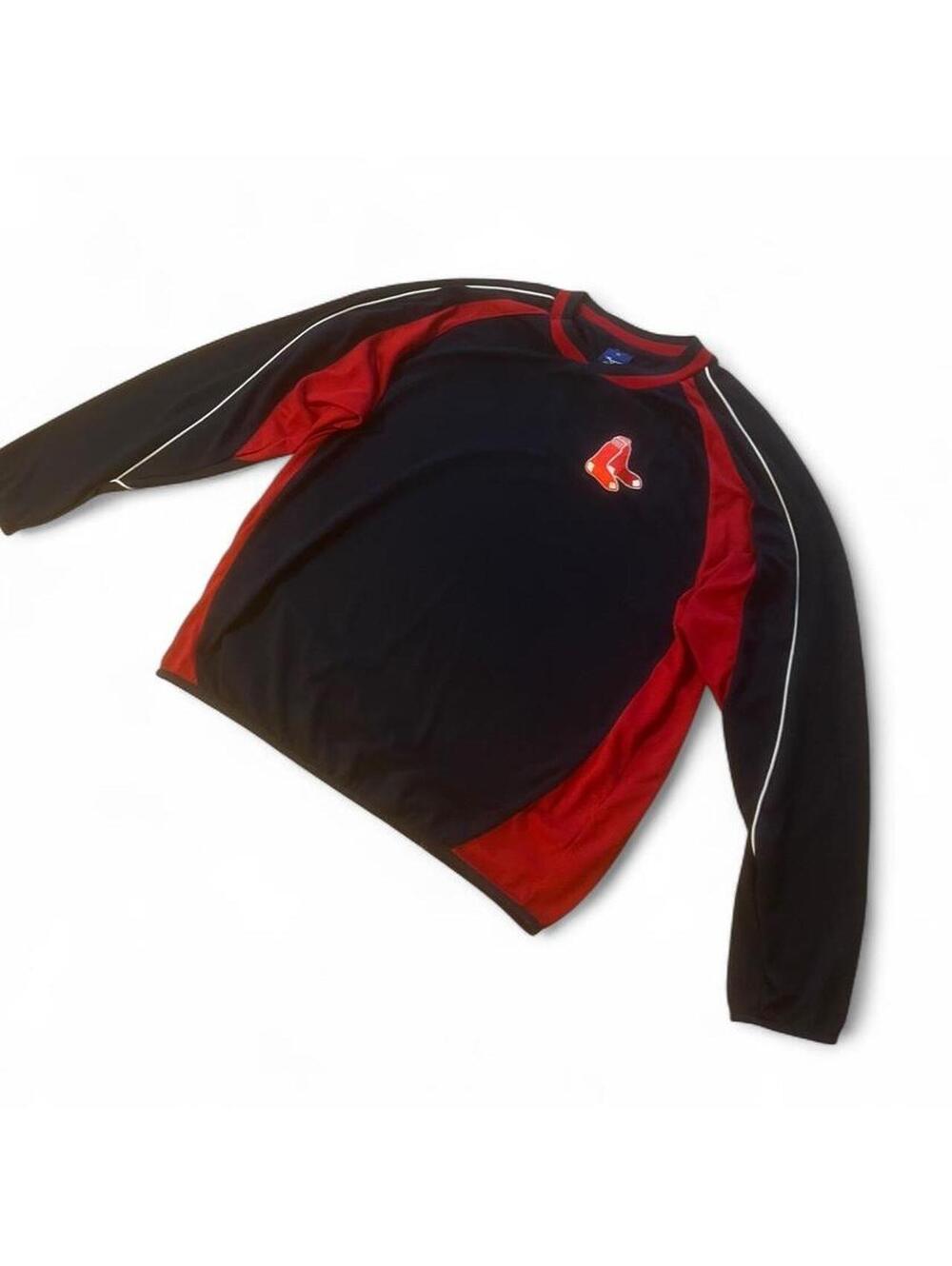 Y2K Mizuno Red Sox navy long sleeve pullover jersey, Size XL #baseball #MLB